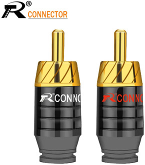 2Pcs/1Pair Luxury Soldering RCA Plug Jack Connector Speaker Audio Output/Input Adapter Plug Gold plated Earphone connector jack