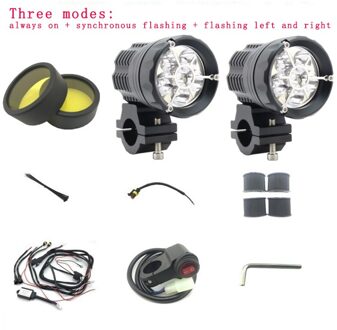 2Pcs/1Pc 3Inch 12V 24V 7500K Waterdichte Ronde Led Night Bar Lichten Draagbare spotlights Motorfiets Offroad Vrachtwagen Rijden Auto Boot