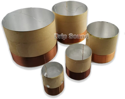 2pcs 20.4/25.5/35.5/38.5/49.5/51.5/61/62.8/63.5mm Core Bass Voice Coil ASV White Aluminium Woofer Sound Drive Speaker Repair