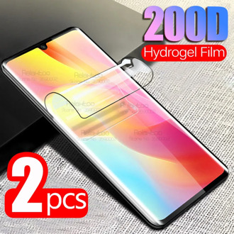 2pcs 200D Full Curved Hydrogel protective Film For xiaomi mi note 10 lite screen protector xiami note10 light mi10 pro not Glass