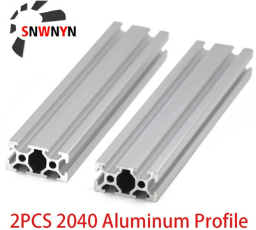 2PCS 2040 Aluminum Extrusion Profile Length 100mm-1200mm European Standard Anodized For CNC 3D Printer Parts CZ RU US Shipping