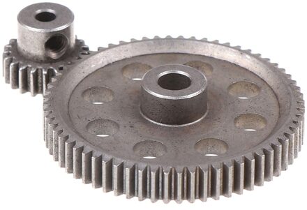 2Pcs (21T + 64T) 11184 & 11181 Differential Metal Main Gear 64T Motor Gear 21T Cap Omtrek 1/10 94170 Auto