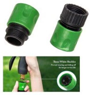 2Pcs 3/4  "Tuinslang Connectoren Drenken Pijp Tap Plastic Connector Adapter