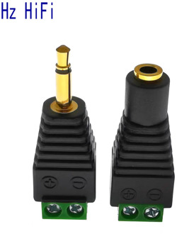 2PCS 3.5 jack connector stereo adapter 3.5mm RCA audio mono channel plug To Screw terminal audio mono channel plug