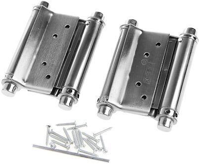 2Pcs 3 "Rvs Inch Dubbelwerkende Lente Scharnier Saloon Cafe Deur Swing