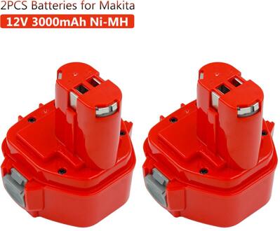 2PCS 3000mAh Ni-Mh Oplaadbare Batterij voor Makita 12v PA12 1220 1233 1222 1223 1235 6227D 6313D 6317D 6223D Draadloze Batterij