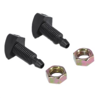 2Pcs 34mmX21mm Auto Voertuig Voorruit Washer Spuitbus Nozzle Plastic Zwart Universele 34mmX21mm Auto Accessoires Wasmachine