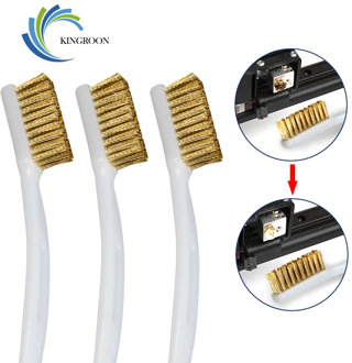 2pcs 3D Printer Cleaner Tool Copper Wire Toothbrush Copper Brush Handle For Nozzle Heater Block Hotend Cleaning Hot Bed Parts