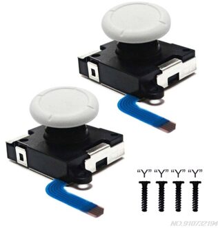 2Pcs 3D Rocker Joystick Analoge Sensor Thumb Sticks Met 4 Stuks "Y" Schroeven Repair Kit Voor Schakelaar ns Joycon Game Controller D23 20 1