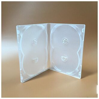 2Pcs 4DVD Transparante Zacht Plastic Case 190X135X14mm Houden Insert / 4 Disc