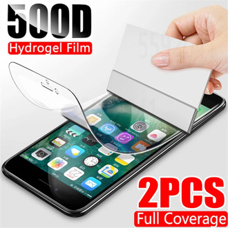 2Pcs 500D Hydrogel Film For iphone 12 11 Pro XS Max XR X Screen Protector For iphone SE 2020 7 8 Plus Protective Film Not Glass