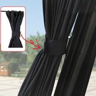 2Pcs 50Cm Auto Zonnescherm Side Gordijn Auto Opvouwbare Uv-bescherming Zwarte Auto Gordijnen Plastic Voor tieback Accessorie
