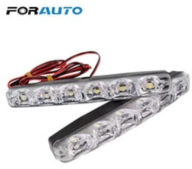 2Pcs 6 Leds Auto Dagrijverlichting Auto-Styling Drl Auto Daytime Lamp Auto Mistlamp Super Heldere waterdicht Dc 12V