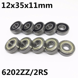 2pcs 6202ZZ 6202-2RS ball bearing 15x35x11 mm deep groove ball bearing High quality 6202Z 6202RS