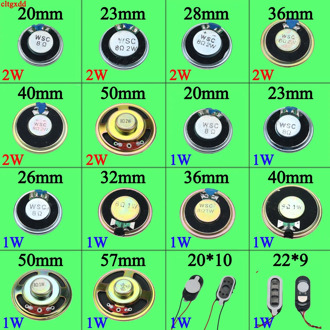 2pcs 8 Ohm 2W 1W Horn 8R 20mm 23mm 26mm 28mm 32mm 36mm 40mm 50mm 57mm Diameter Thickness 5cm Loudspeaker Loud Speaker