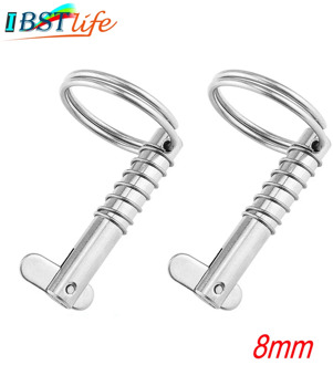 2PCS 8mm Marine Grade 316 Stainless Steel Quick Release Pin for Boat Bimini Top Deck Hinge Marine hardware Boa