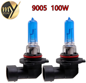 2pcs 9005 100W HB3 100W Halogen Bulbs super white Headlights fog lamps light running Car Light Source parking 6000K 12V head day