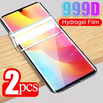2pcs 999D Curved Hydrogel Film For xiaomi mi note 10 lite on xiomi mi10 light note10 pro 10lite 10pro screen protector not Glass