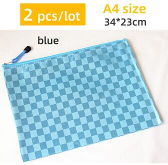 2Pcs A4 Kleur Canvas Tas Stof Bestandsmap Document Aktentas Papier Organizer Bag Kantoor Schoolspullen Papelaria A 2stk
