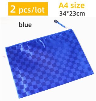 2Pcs A4 Kleur Canvas Tas Stof Bestandsmap Document Aktentas Papier Organizer Bag Kantoor Schoolspullen Papelaria B 2stk