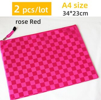 2Pcs A4 Kleur Canvas Tas Stof Bestandsmap Document Aktentas Papier Organizer Bag Kantoor Schoolspullen Papelaria C 2stk