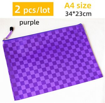 2Pcs A4 Kleur Canvas Tas Stof Bestandsmap Document Aktentas Papier Organizer Bag Kantoor Schoolspullen Papelaria D 2stk