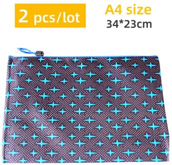 2Pcs A4 Kleur Canvas Tas Stof Bestandsmap Document Aktentas Papier Organizer Bag Kantoor Schoolspullen Papelaria F 2stk