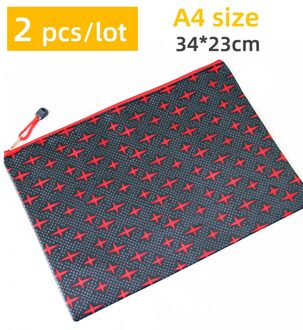 2Pcs A4 Kleur Canvas Tas Stof Bestandsmap Document Aktentas Papier Organizer Bag Kantoor Schoolspullen Papelaria G 2stk