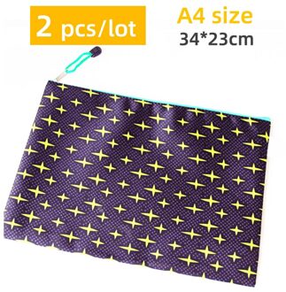 2Pcs A4 Kleur Canvas Tas Stof Bestandsmap Document Aktentas Papier Organizer Bag Kantoor Schoolspullen Papelaria I 2stk