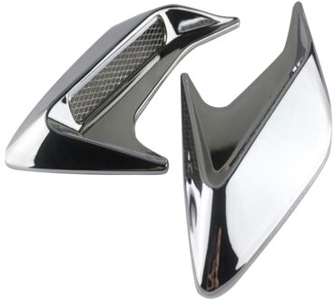 2Pcs Abs Plastic Auto Side Vent Air Flow Fender Intake Sticker Haai Kieuwen Side Vent Sticker Auto Simulatie Kant vents Decoratieve