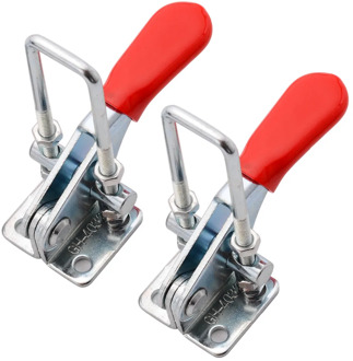 2PCS Adjustable Toggle Latch Catches Spring Loaded Case Box Hasps Lock Durable Galvanized Iron Hardware Furniture Lock Silver