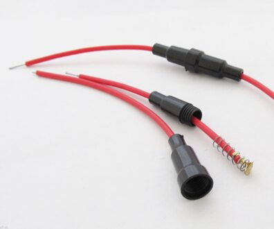 2Pcs Agc Glas Zekeringhouder Inline Schroef Type Voor 6X30mm Zekering 20AWG Draad Kabel