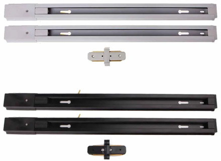 2Pcs Aluminum LED Track Light With Connector Universal Rail Aluminum Track Light