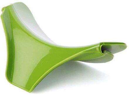 2Pcs Anti-Spill Keukengerei Deflector Tool Liquid Deflector Keukengerei Ronde Siliconen Trechter Keuken Accessoires groen