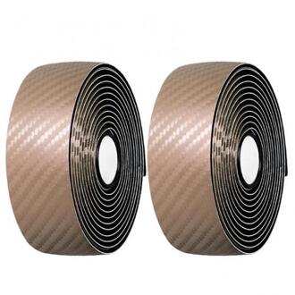 2Pcs Antislip Kunstleer Elastische Eva Fietsstuur Bandjes Rijden Levert Fiets Accessoires Ciclismo Fietsstuur Tape gouden