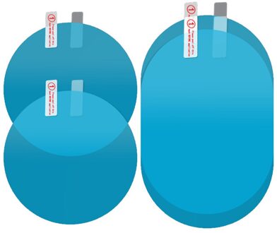 2pcs Auto Achteruitkijkspiegel Beschermfolie Anti Fog Venster Clear Regendicht Achteruitkijkspiegel Waterdicht Nano Stickers 100x145MM ovaal
