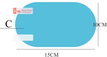 2Pcs Auto Achteruitkijkspiegel Window Beschermende Film Auto Accessoires Interieur Anti-Fog Membraan Waterdicht Regendicht Auto Stickers