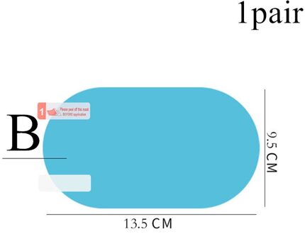 2Pcs Auto Achteruitkijkspiegel Window Beschermende Film Auto Accessoires Interieur Anti-Fog Membraan Waterdicht Regendicht Auto Stickers