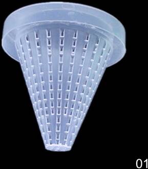 2Pcs Automatische Vis Feeder Tapered Aquarium Rode Worm Voeden Feeder Trechter Cup Vis Diervoeders Aquarium Feeder Met Zuignap cup wit