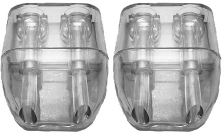 2Pcs Automotive Auto Herten Fluitjes Dier Alert Waarschuwing Fluitjes Systeem Veiligheid Geluid Alarm Compact Dual Bouw Herten Fluitje transparant