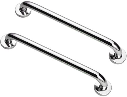 2Pcs Badkamer Bad Wc Rvs Leuning Grab Bar Douche Veiligheid Ondersteuning Handvat Handdoekenrek (50Cm)