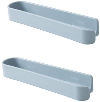 2PCS Bathroom Towel Bar Self Adhesive Wall Mounted Towel Holder Kitchen pot cover frame Slipper Rack #512 BU