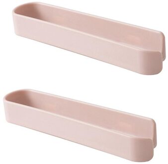 2PCS Bathroom Towel Bar Self Adhesive Wall Mounted Towel Holder Kitchen pot cover frame Slipper Rack #512 roze
