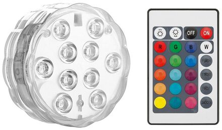 2Pcs Battery Operated 10Leds Rgb Led Dompelpompen Onderwater Night Lamp Tuin Zwembad Licht Voor Bruiloft Vaas kom