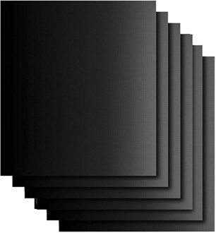 2Pcs Bbq Oven Grill Mat Hittebestendige Non-stick Bbq Grill Plaat Oven Pan Liners Bakken Pad Mat zwart 5