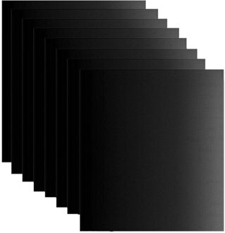 2Pcs Bbq Oven Grill Mat Hittebestendige Non-stick Bbq Grill Plaat Oven Pan Liners Bakken Pad Mat zwart 7