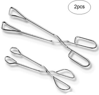 2Pcs Bbq Tang Keuken Tang Clip Klem Rvs Voedseltangen Koken Schaar Tang Buffet Tangen Keuken Accessoires