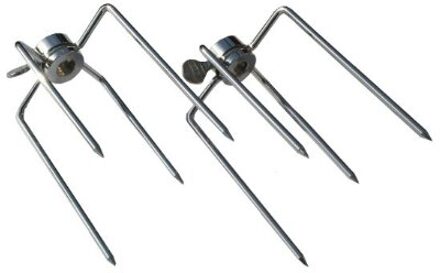 2Pcs Bbq Vorken Kebab Spies Gegrilde Turkije Picknick Houtskool Bbq Vlees Vork Bbq Tool Spies Klem Grill Meatpicks