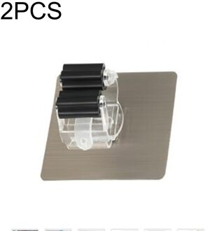 2Pcs Bezem Clip Duurzaam Multi Purpose Haak Keuken Punch Gratis Geen Spoor Muur Gemonteerde Mount Mop Clip Huishoudelijk Gereedschap mop Clip veelkleurig 2stk A1