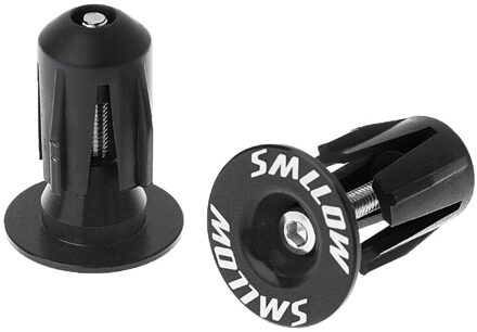 2Pcs Bike Bar End Plugs Aluminium Road Fiets Grip Stuur Caps MTB Accessoire zwart